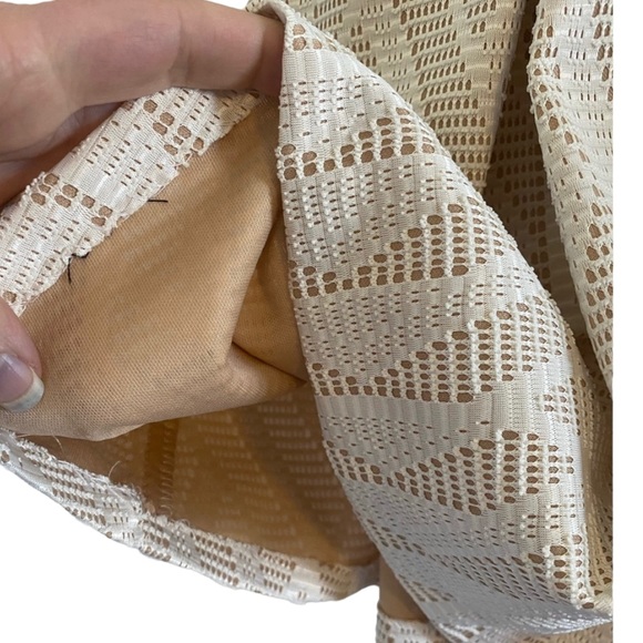 NWT Love… Ady Fit & Flare Mini Sleeveless V-Neck Dress in Ivory/Nude - Picture 9 of 9